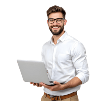 Creator with laptop